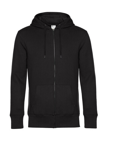 B &amp; C KING Zipped Hood, Black Pure, M bedrucken, Art.-Nr. 246421064