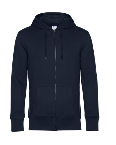 B &amp; C KING Zipped Hood, Navy Blue, L bedrucken, Art.-Nr. 246422075