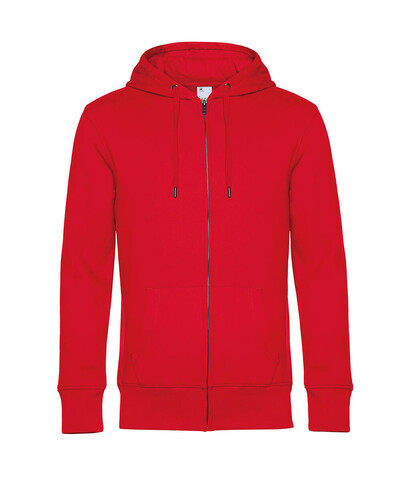 B &amp; C KING Zipped Hood, Red, 4XL bedrucken, Art.-Nr. 246424009