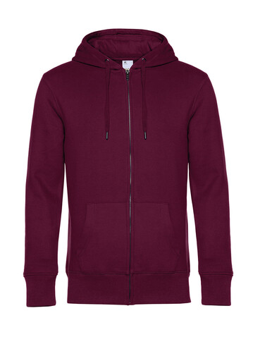 B &amp; C KING Zipped Hood, Dark Cherry, M bedrucken, Art.-Nr. 246424394