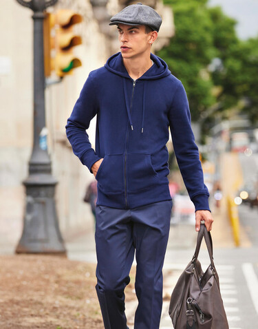 B &amp; C KING Zipped Hood, White, XS bedrucken, Art.-Nr. 246420002