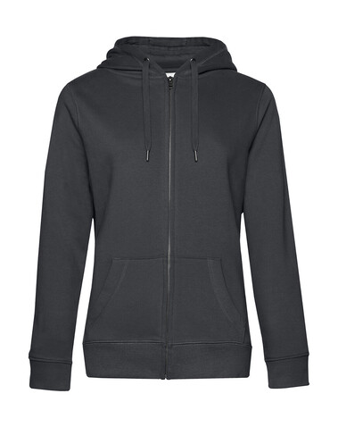 B &amp; C QUEEN Zipped Hood, Asphalt, S bedrucken, Art.-Nr. 247421083