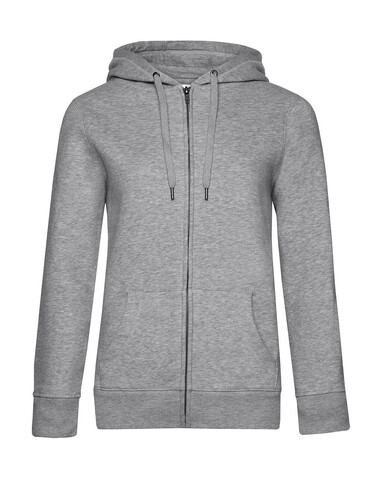 B &amp; C QUEEN Zipped Hood, Heather Grey, 2XL bedrucken, Art.-Nr. 247421237
