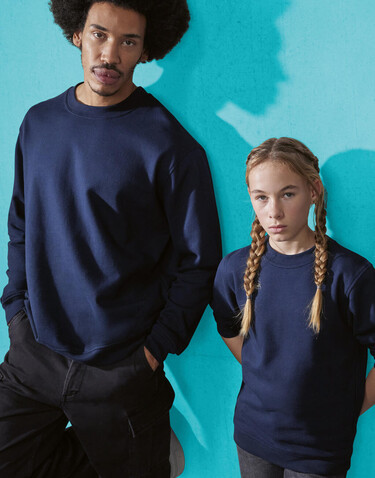 B &amp; C ID.332 Crew /kids, Sport Grey, 3/4 (98/104) bedrucken, Art.-Nr. 248421253