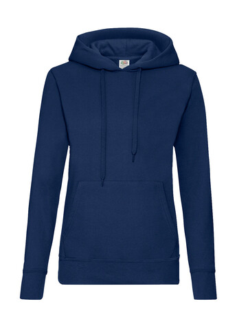 Fruit of the Loom Ladies` Classic Hooded Sweat, Navy, 2XL bedrucken, Art.-Nr. 249012007