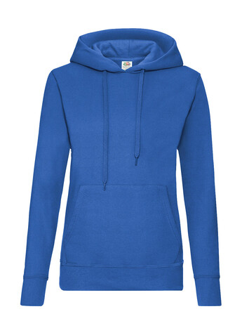 Fruit of the Loom Ladies` Classic Hooded Sweat, Royal, XS bedrucken, Art.-Nr. 249013002