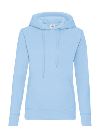 Fruit of the Loom Ladies` Classic Hooded Sweat, Sky Blue, S bedrucken, Art.-Nr. 249013203