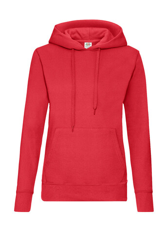 Fruit of the Loom Ladies` Classic Hooded Sweat, Red, M bedrucken, Art.-Nr. 249014004