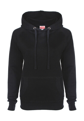 FDM Ladies` Raglan Hoodie, Black, XS bedrucken, Art.-Nr. 249551012