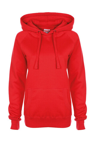 FDM Ladies` Raglan Hoodie, Fire Red, XS bedrucken, Art.-Nr. 249554042