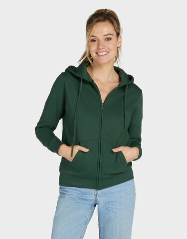 SG Hooded Full Zip Women, Bottle Green, XL bedrucken, Art.-Nr. 251525406