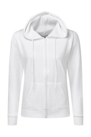 SG Hooded Full Zip Women, White, XS bedrucken, Art.-Nr. 251520002