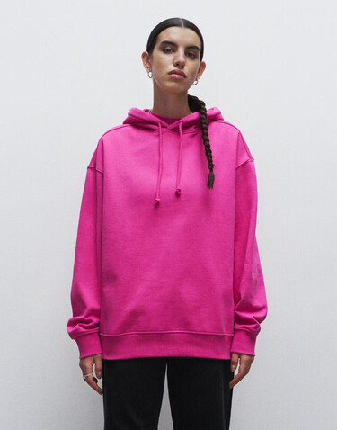 True Blanks Womens Oversized Hoodie, Grey Melange, L bedrucken, Art.-Nr. 252411135