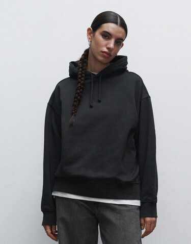 True Blanks Womens Oversized Hoodie, Grey Melange, XS bedrucken, Art.-Nr. 252411132