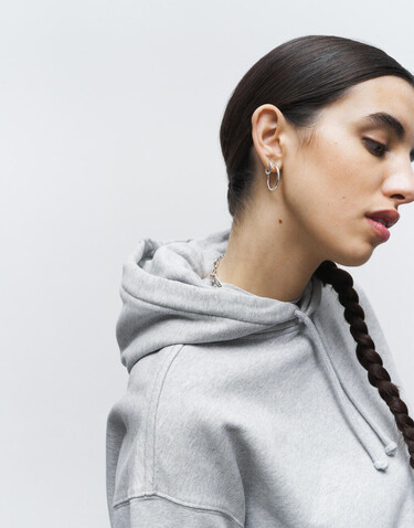 True Blanks Womens Oversized Hoodie, Hyper Pink, XS bedrucken, Art.-Nr. 252414232