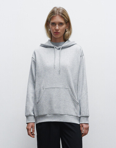 True Blanks Womens Regular Hoodie, Grey Melange, S bedrucken, Art.-Nr. 253411133