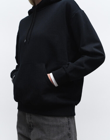 True Blanks Womens Regular Hoodie, Grey Melange, M bedrucken, Art.-Nr. 253411134