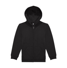 B &amp;amp; C ID.334 Zip Hood /kids, Black, 5/6 (110/116) bedrucken, Art.-Nr. 253421014