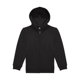 B &amp;amp; C ID.334 Zip Hood /kids, Black, 5/6 (110/116) bedrucken, Art.-Nr. 253421014