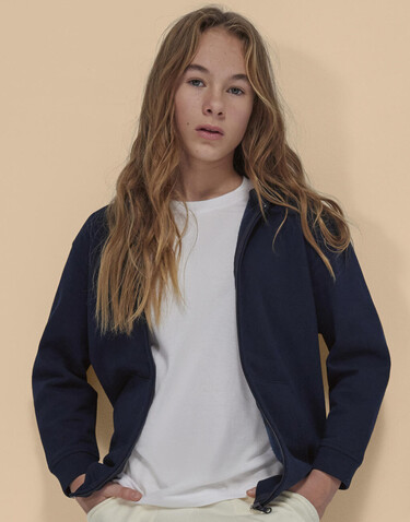 B &amp; C ID.334 Zip Hood /kids, Sport Grey, 12/13 (152/161) bedrucken, Art.-Nr. 253421257