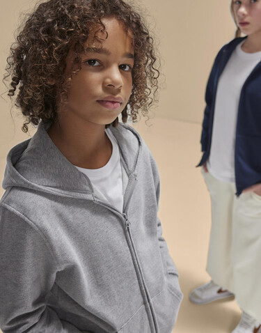 B & C ID.334 Zip Hood /kids, Sport Grey, 7/8 (122/128) bedrucken, Art.-Nr. 253421255 B & C ID.334 Zip Hood /kids, Sport Grey, 7/8 (122/128) bedrucken, Art.-Nr. 253421255