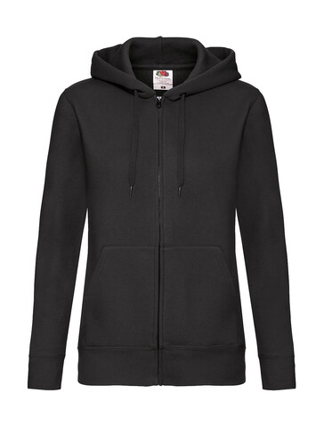 Fruit of the Loom Premium Hooded Sweat Jacket Lady-Fit, Black, S (10) bedrucken, Art.-Nr. 254011013 Fruit of the Loom Premium Hooded Sweat Jacket Lady-Fit, Black, S (10) bedrucken, Art.-Nr. 254011013