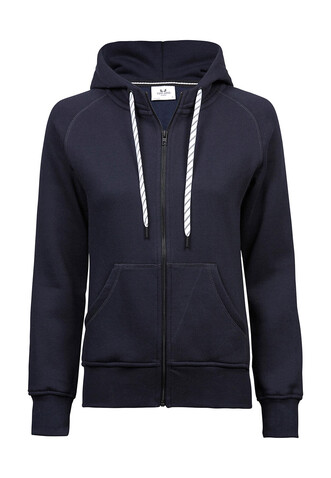 Tee Jays Ladies` Fashion Full Zip Hood, Navy, M bedrucken, Art.-Nr. 255542004