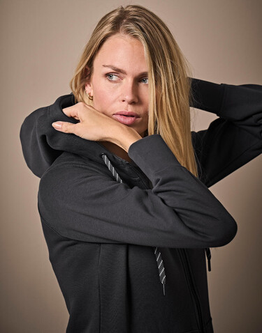 Tee Jays Ladies` Fashion Full Zip Hood, Dark Grey, XL bedrucken, Art.-Nr. 255541286