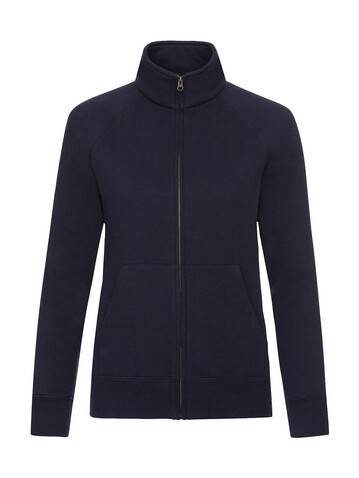 Fruit of the Loom Ladies` Premium Sweat Jacket, Heather Grey, L bedrucken, Art.-Nr. 256011235