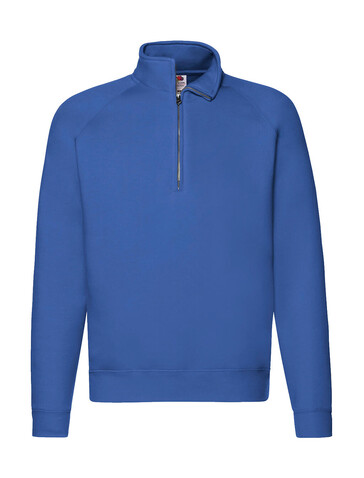 Fruit of the Loom Premium Zip Neck Sweat, Royal, L bedrucken, Art.-Nr. 261013005