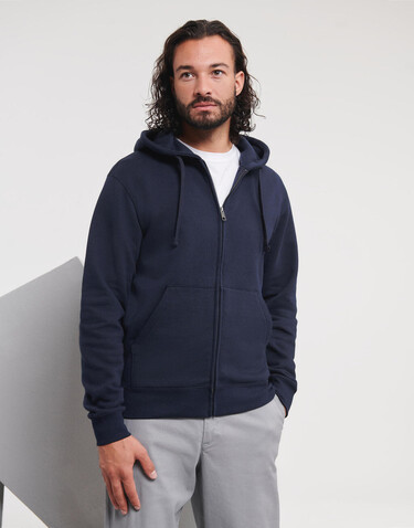Russell Europe Men`s Authentic Zipped Hood, White, XS bedrucken, Art.-Nr. 266000002