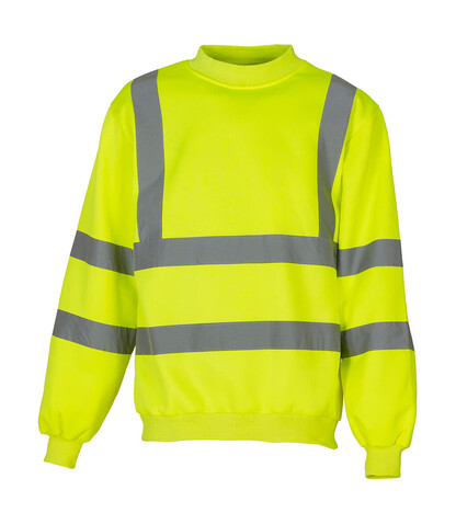 Yoko Fluo Sweatshirt, Fluo Yellow, S bedrucken, Art.-Nr. 277776051