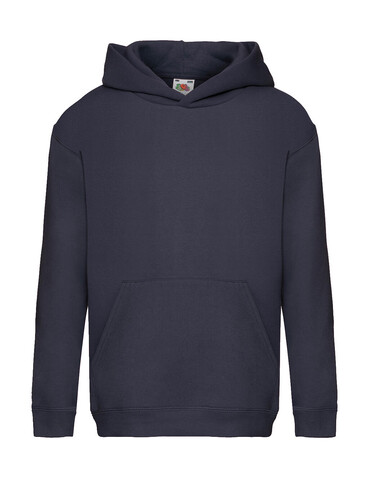 Fruit of the Loom Kids` Premium Hooded Sweat, Deep Navy, 116 (5-6) bedrucken, Art.-Nr. 278012024