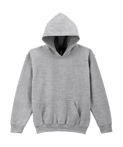 Gildan Heavy Blend Youth Hooded Sweat, Sport Grey, S (116/128) bedrucken, Art.-Nr. 278091253