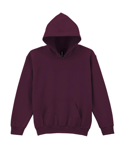 Gildan Heavy Blend Youth Hooded Sweat, Maroon, S (116/128) bedrucken, Art.-Nr. 278094453
