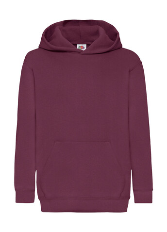 Fruit of the Loom Kids` Classic Hooded Sweat, Burgundy, 116 (5-6) bedrucken, Art.-Nr. 280014484