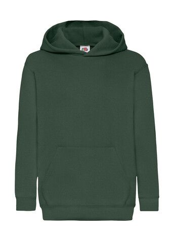 Fruit of the Loom Kids` Classic Hooded Sweat, Bottle Green, 152 (12-13) bedrucken, Art.-Nr. 280015407