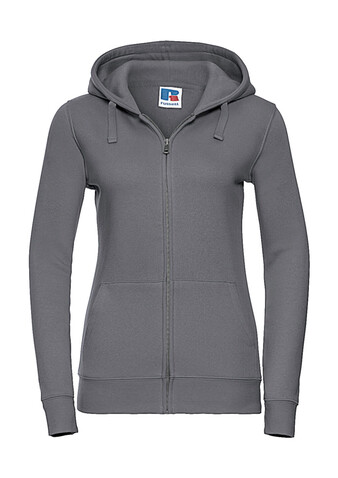 Russell Europe Ladies` Authentic Zipped Hood, Convoy Grey, XS bedrucken, Art.-Nr. 283001272