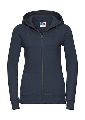 Russell Europe Ladies` Authentic Zipped Hood, French Navy, XS bedrucken, Art.-Nr. 283002012