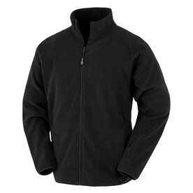 Result Recycled Microfleece Jacket, Black, XS bedrucken, Art.-Nr. 284331012