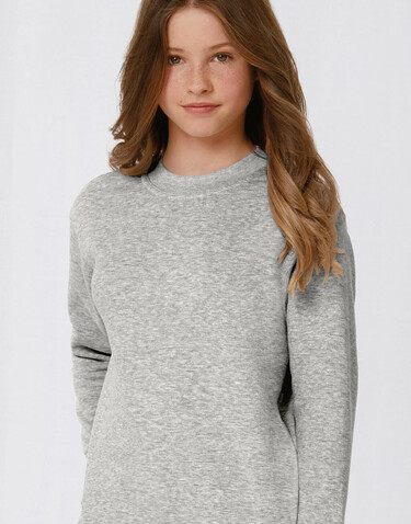 B &amp; C Set In/kids Sweat, White, 5/6 (110/116) bedrucken, Art.-Nr. 286420004