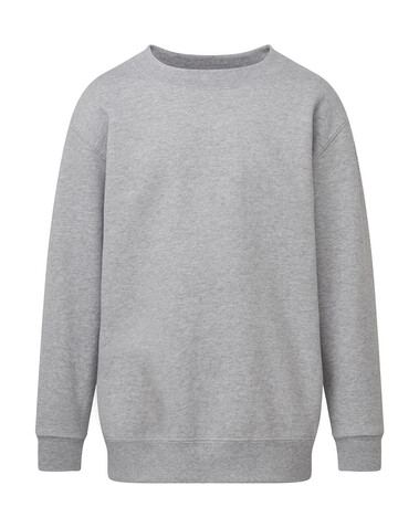 SG Crew Neck Sweatshirt Kids, Light Oxford, 140 (9-10/XL) bedrucken, Art.-Nr. 286527196