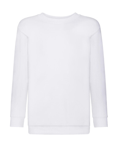 Fruit of the Loom Kids` Classic Set-In Sweat, White, 104 (3-4) bedrucken, Art.-Nr. 287010003