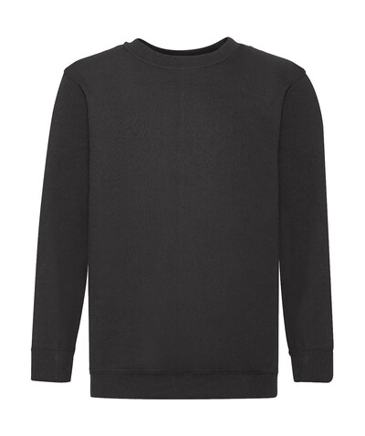 Fruit of the Loom Kids` Classic Set-In Sweat, Black, 104 (3-4) bedrucken, Art.-Nr. 287011013 Fruit of the Loom Kids` Classic Set-In Sweat, Black, 104 (3-4) bedrucken, Art.-Nr. 287011013