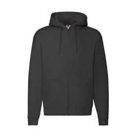 Fruit of the Loom Premium Hooded Zip Sweat, Black, S bedrucken, Art.-Nr. 293011013