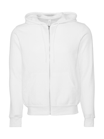 Bella Unisex Poly-Cotton Full Zip Hoodie, DTG White, 2XL bedrucken, Art.-Nr. 293060017