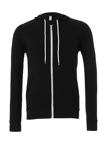 Bella Unisex Poly-Cotton Full Zip Hoodie, Black, S bedrucken, Art.-Nr. 293061013