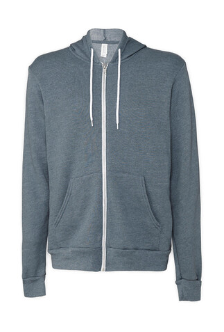 Bella Unisex Poly-Cotton Full Zip Hoodie, Heather Slate, 2XL bedrucken, Art.-Nr. 293061357