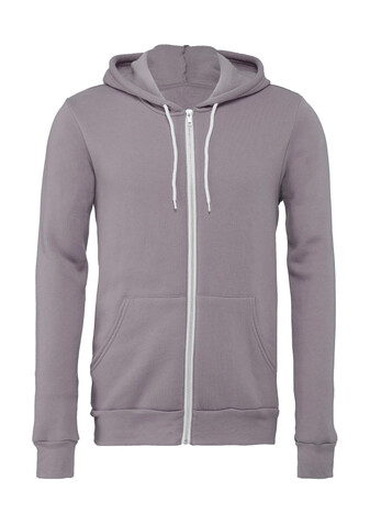 Bella Unisex Poly-Cotton Full Zip Hoodie, Storm, XS bedrucken, Art.-Nr. 293061392