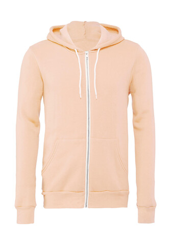 Bella Unisex Poly-Cotton Full Zip Hoodie, Peach, XL bedrucken, Art.-Nr. 293064286